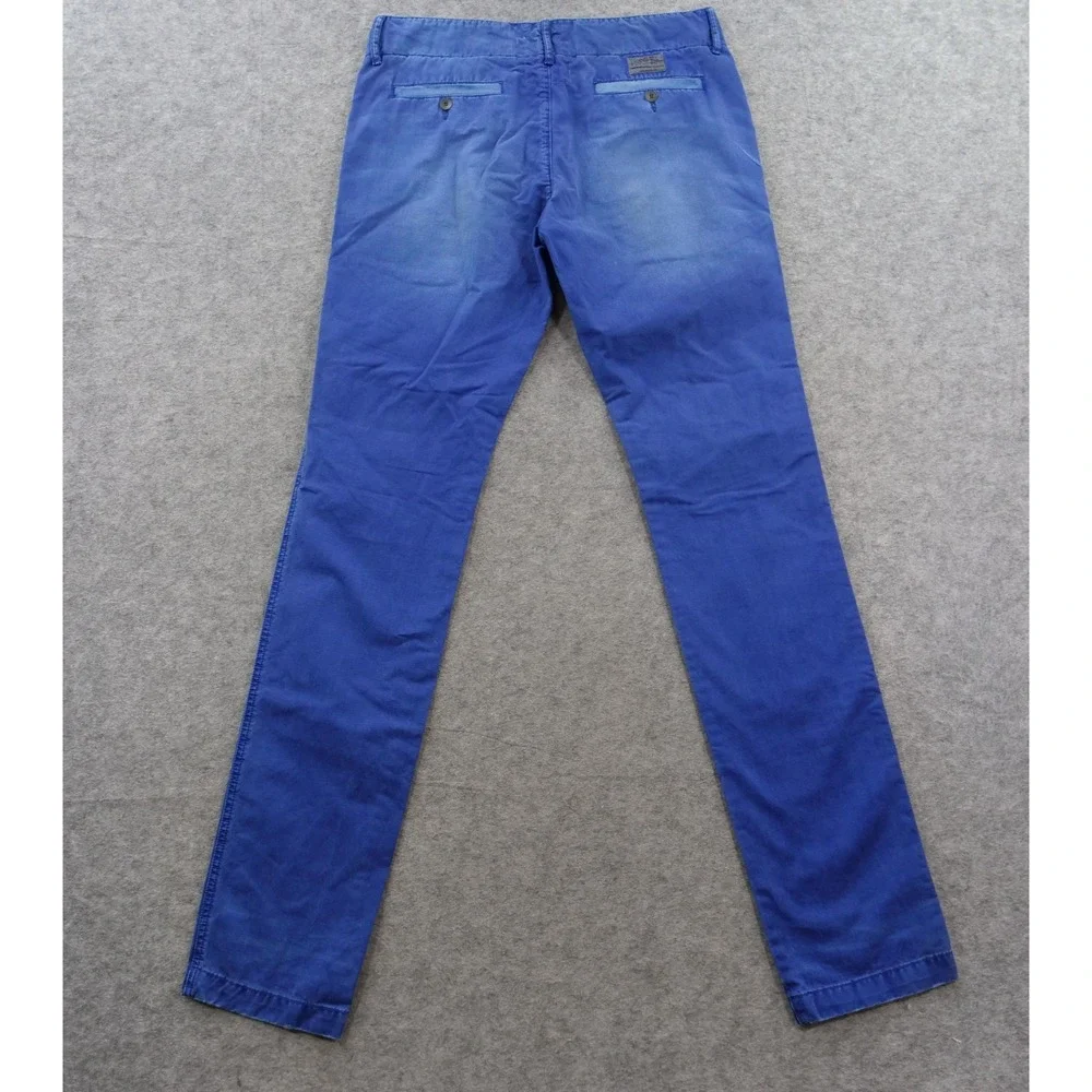 PRPS Goods Pants Mens 32 Blue Chino Straight Leg Cotton Twill Casual